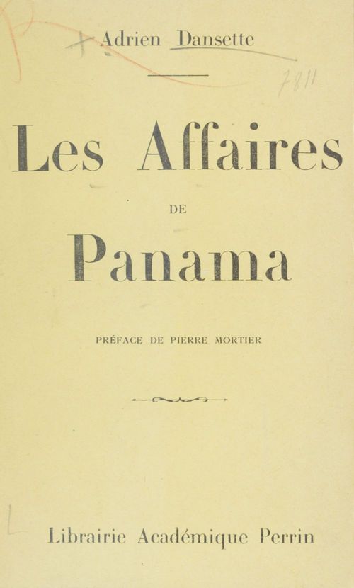 Couverture ebook de Les affaires de Panama, de Adrien Dansette