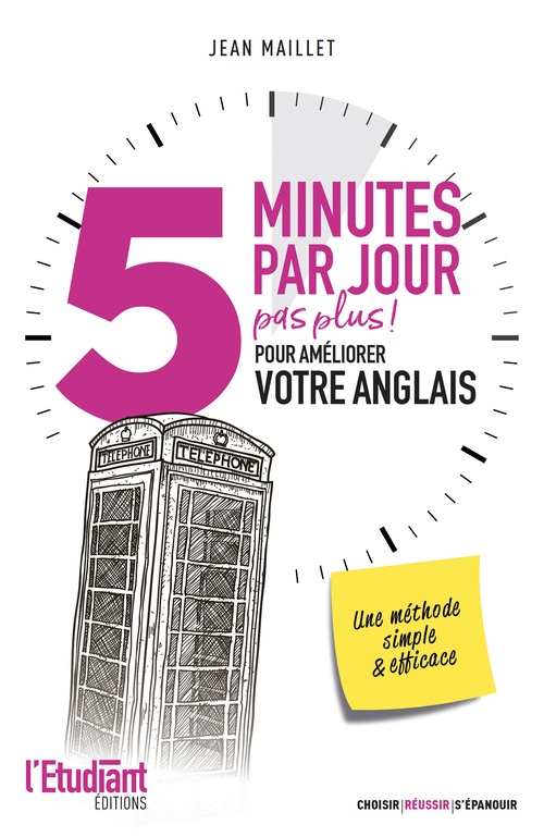 ebook cover of 5 minutes par jour (pas plus) pour améliorer votre anglais, by Jean Maillet