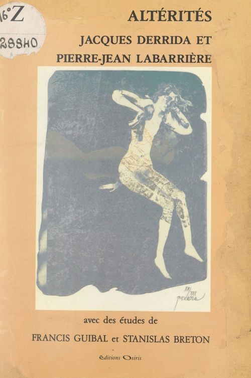 ebook cover of Altérités, by Jacques Derrida