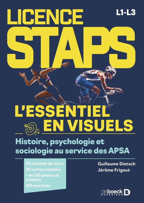 Couverture ebook de Licence STAPS - L´essentiel en visuels, de Jérôme  Frigout, Guillaume Dietsch