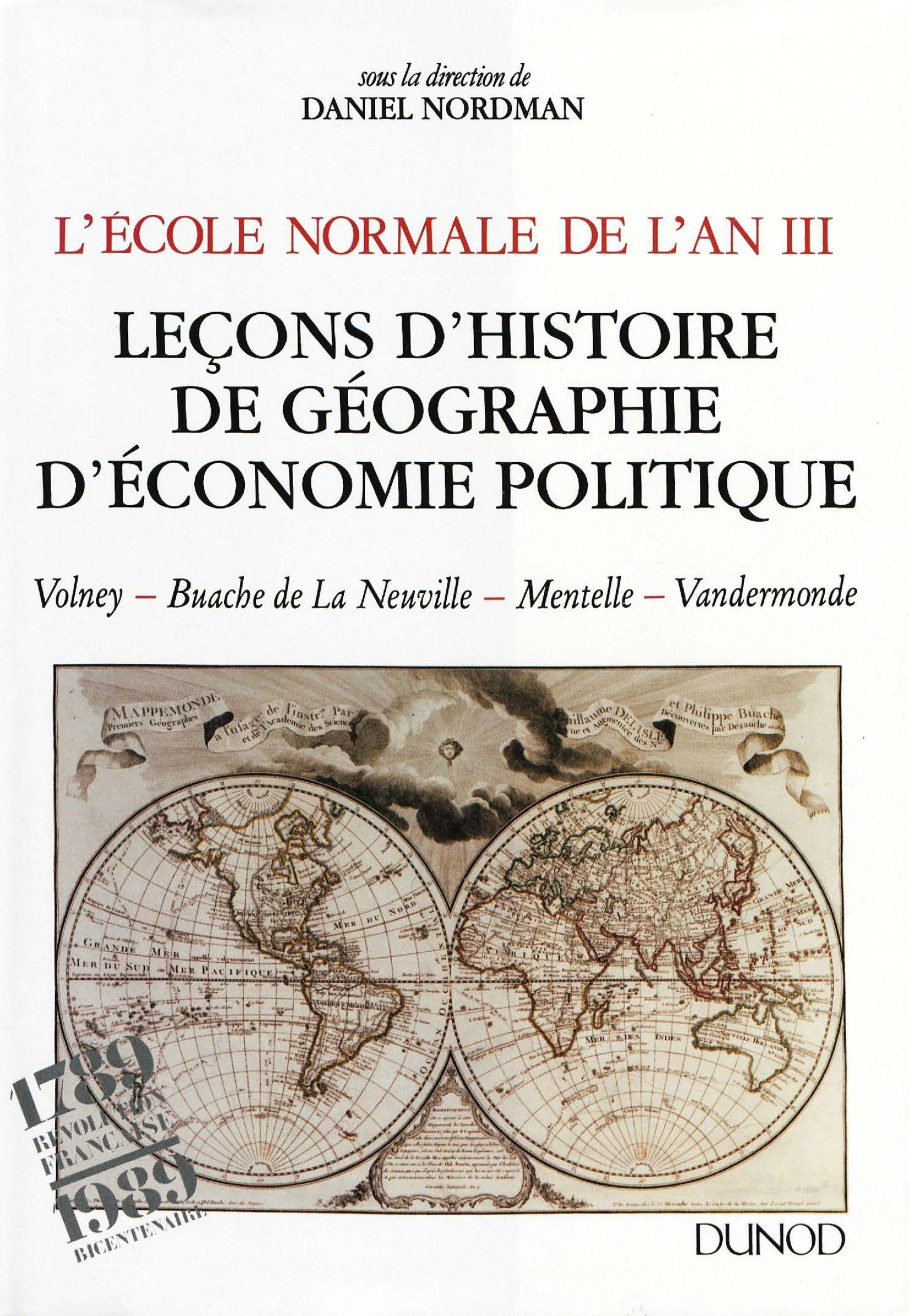 ebook cover of L'École normale de l'An III. Vol. 2, Leçons d'histoire, de géographie, d'économie politique, by