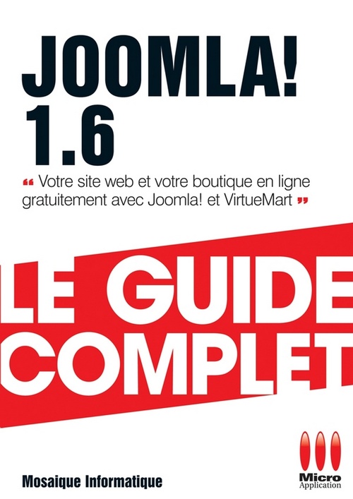 Couverture ebook de Joomla 1.6, de Mosaïque Informatique