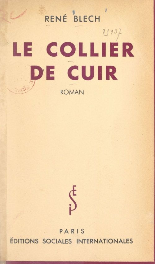 ebook cover of Le collier de cuir, by Rene Blech