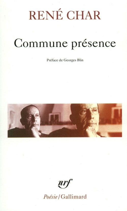 ebook cover of Commune présence, by René Char