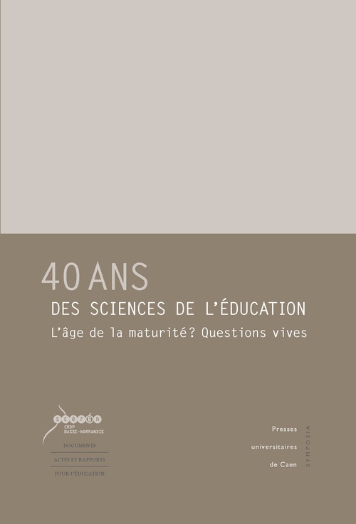 Couverture ebook de 40 ans des sciences de l´éducation, de Alain Vergnioux