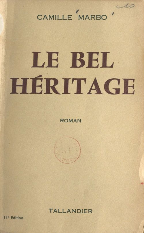 ebook cover of Le bel héritage, by Camille Marbo