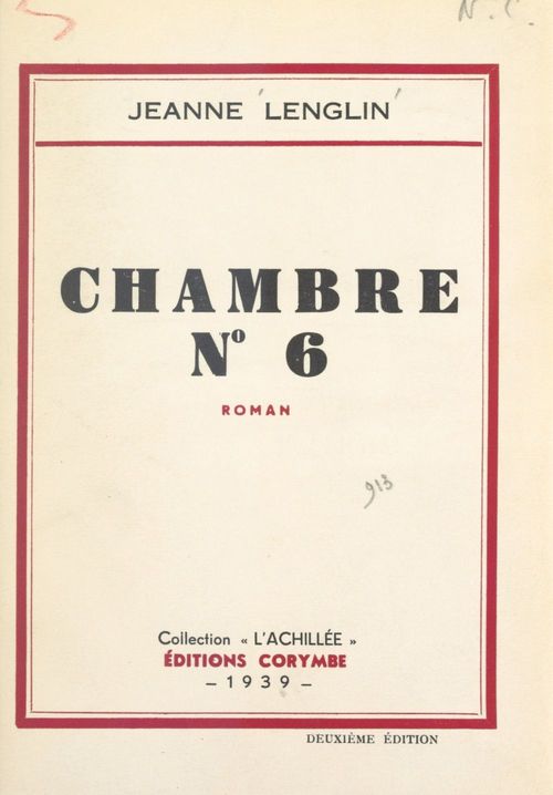 ebook cover of Chambre n°6, by Jeanne Lenglin
