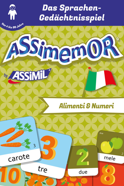 Couverture ebook de Assimemor - Meine ersten Wörter auf Italienisch: Alimenti e Numeri, de Celadon, Jean-Sébastien Deheeger