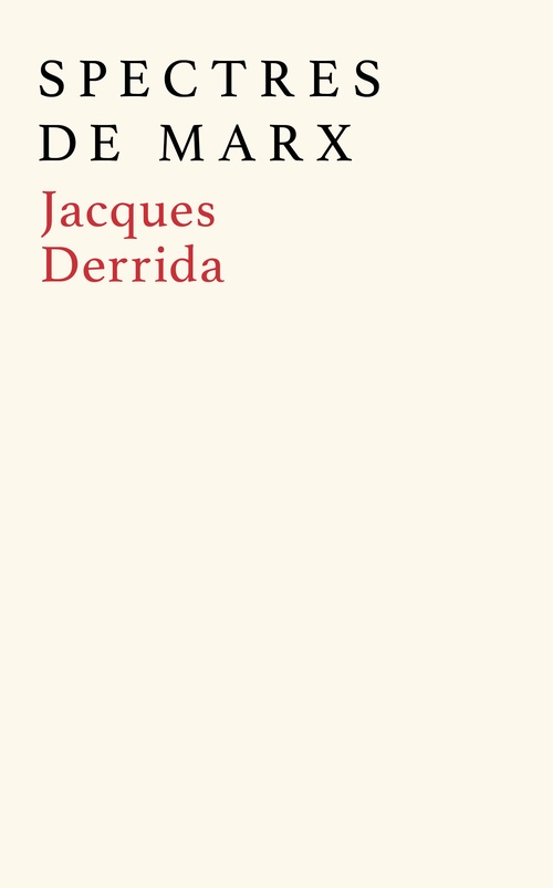 ebook cover of Spectres de Marx, by Jacques Derrida