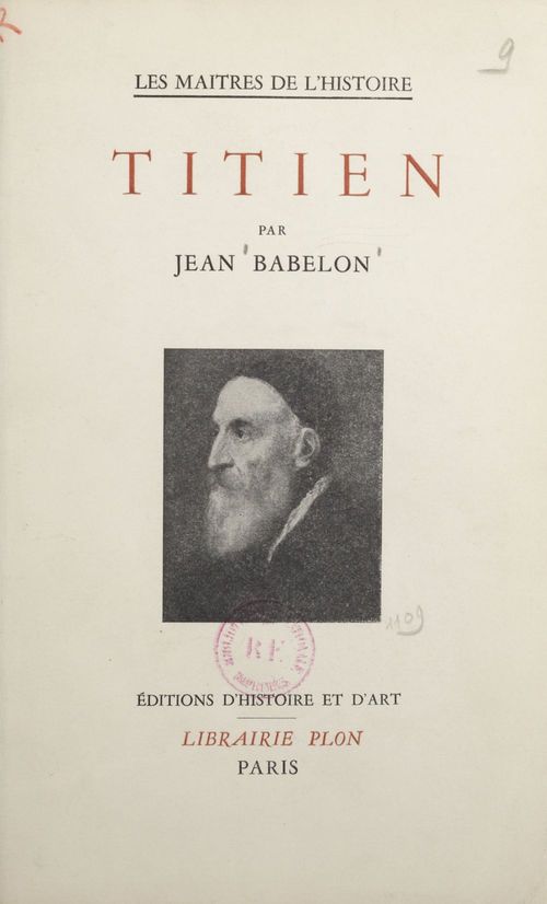 Couverture ebook de Titien, de Jean Babelon
