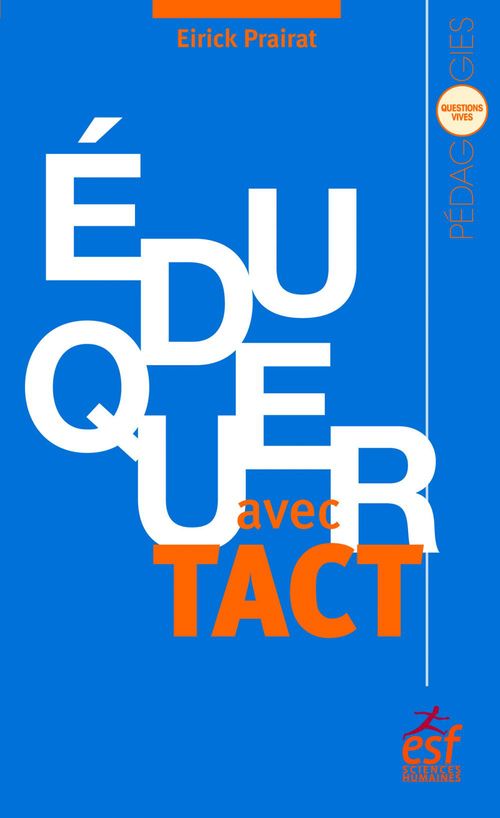 ebook cover of Éduquer avec tact, by Eirick Prairat