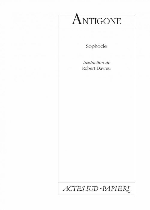 Couverture ebook de Antigone, de Sophocle