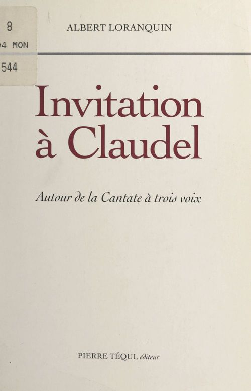 ebook cover of Invitation à Claudel, by Albert Loranquin