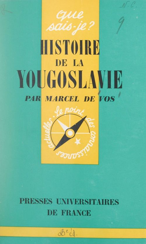 ebook cover of Histoire de la Yougoslavie, by Marcel De Vos