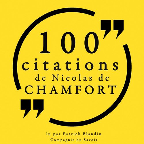 audiobook cover of 100 citations de Nicolas de Chamfort, by Nicolas de Chamfort