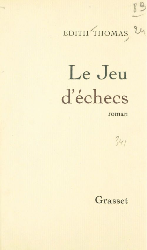 ebook cover of Le jeu d'échecs, by Edith Thomas