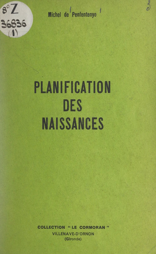 Couverture ebook de Planification des naissances, de Michel de Penfentenyo