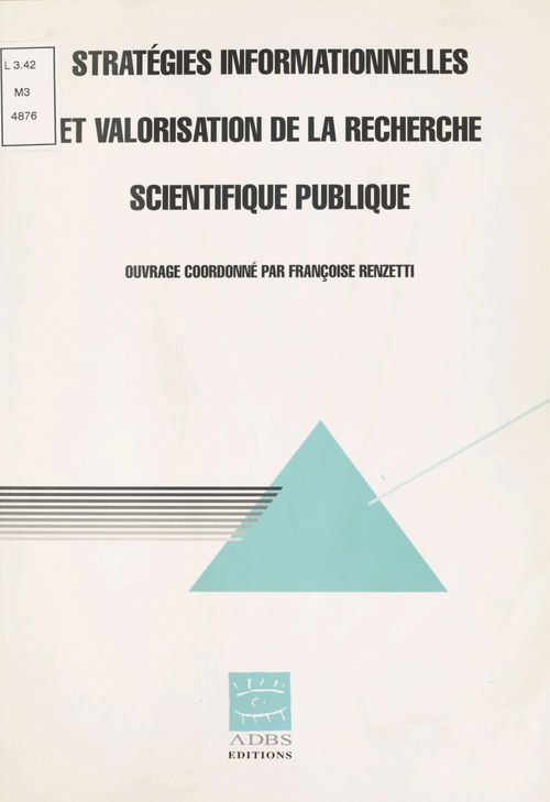 ebook cover of Stratégies informationnelles et valorisation de la recherche scientifique publique, by Renzetti