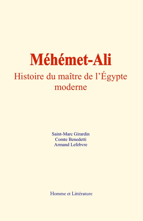 ebook cover of Méhémet-Ali, by Saint-Marc Girardin, Comte Benedetti, Armand Lefebvre