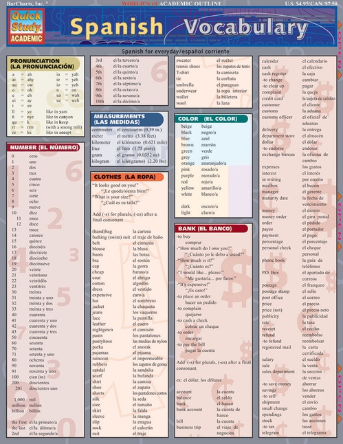 Couverture ebook de Spanish Vocabulary, de