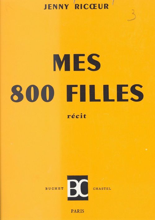 Couverture ebook de Mes 800 filles, de Jenny Ricoeur
