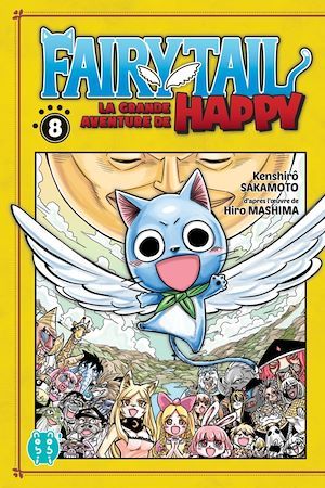 Couverture ebook de Fairy Tail - La grande aventure de Happy T08, de Kenshirô Sakamoto