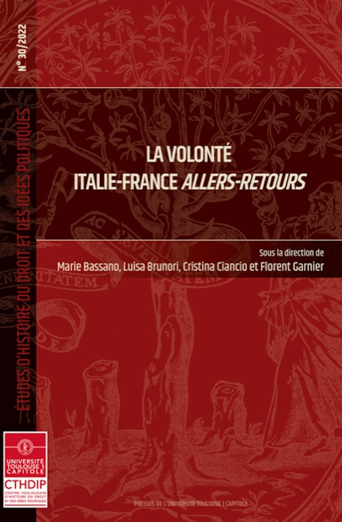 Couverture ebook de La volonté Italie-France allers-retours, de