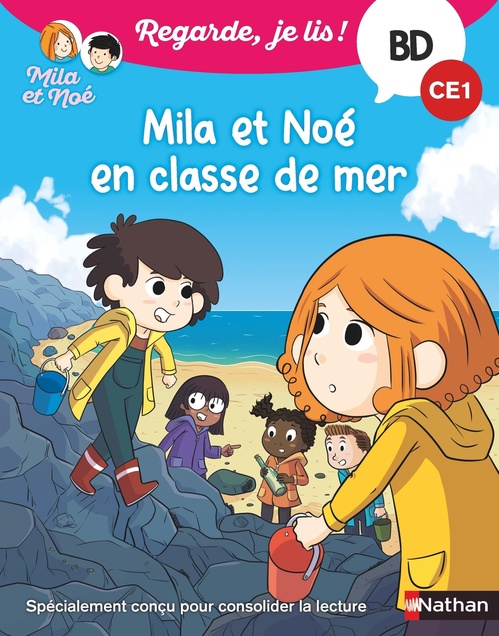 Couverture ebook de Regarde je lis ! BD Mila et Noé en classe de mer, de Éric Battut