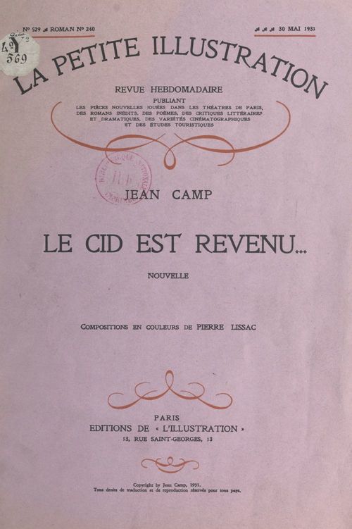 ebook cover of Le Cid est revenu..., by Jean Camp