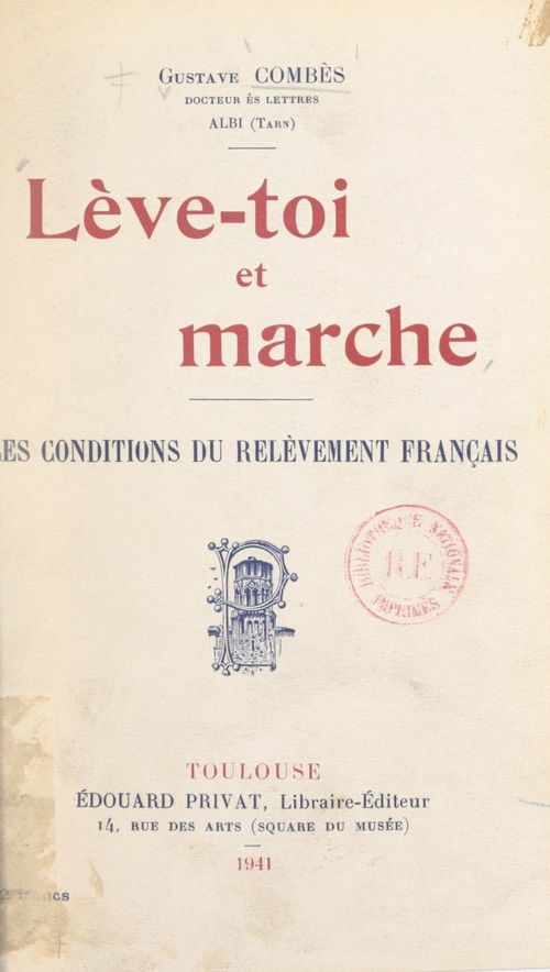 ebook cover of Lève-toi et marche, by Gustave Combes