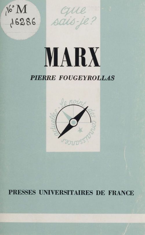 ebook cover of Marx, by Pierre Fougeyrollas