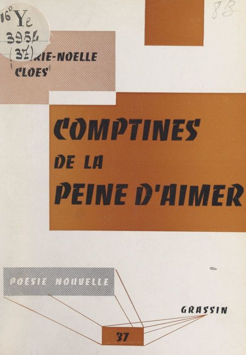 ebook cover of Comptines de la peine d'aimer, by Marie-Noelle Cloes