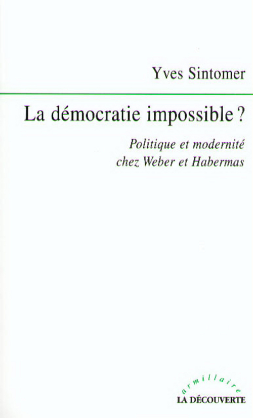 Couverture ebook de La démocratie impossible ?, de Yves Sintomer