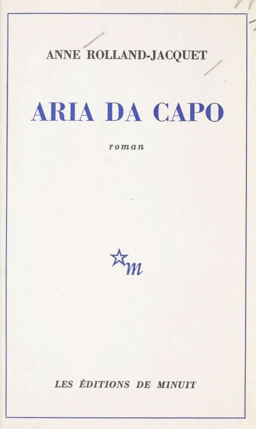 Couverture ebook de Aria da capo, de Anne Rolland-Jacquet