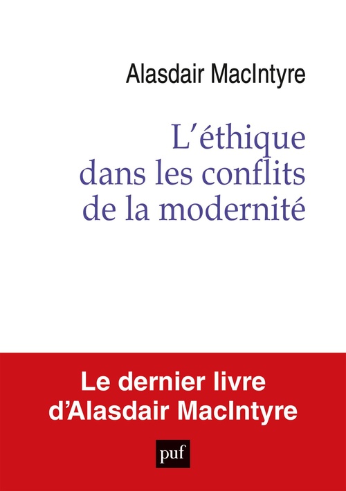 Couverture ebook de L'éthique dans les conflits de la modernité, de Alasdair MacIntyre