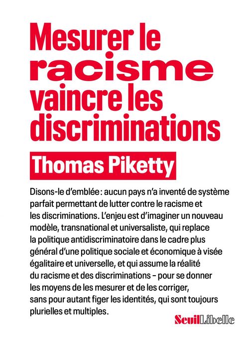ebook cover of Mesurer le racisme, vaincre les discriminations, by Thomas Piketty