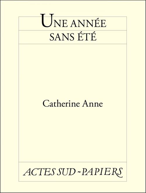 ebook cover of Une année sans été, by Anne Catherine