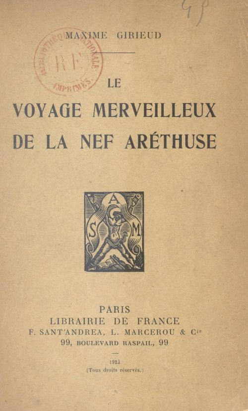 ebook cover of Le voyage merveilleux de la nef Aréthuse, by Maxime Girieud