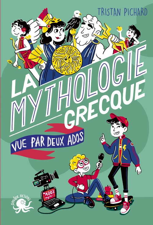 Couverture ebook de 100 % Bio - La mythologie grecque vue par deux ados, de Manon Bucciarelli, Pichard Tristan, Julie Staboszevski