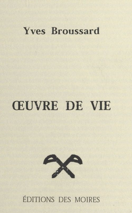 ebook cover of OEuvre de vie, by Yves Broussard