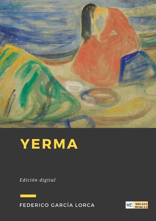 ebook cover of Yerma, by Federico García Lorca