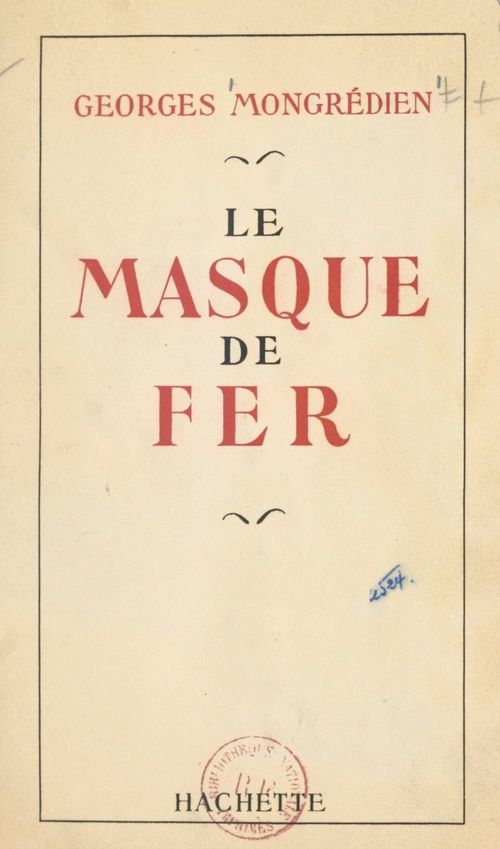 ebook cover of Le masque de fer, by Georges Mongredien