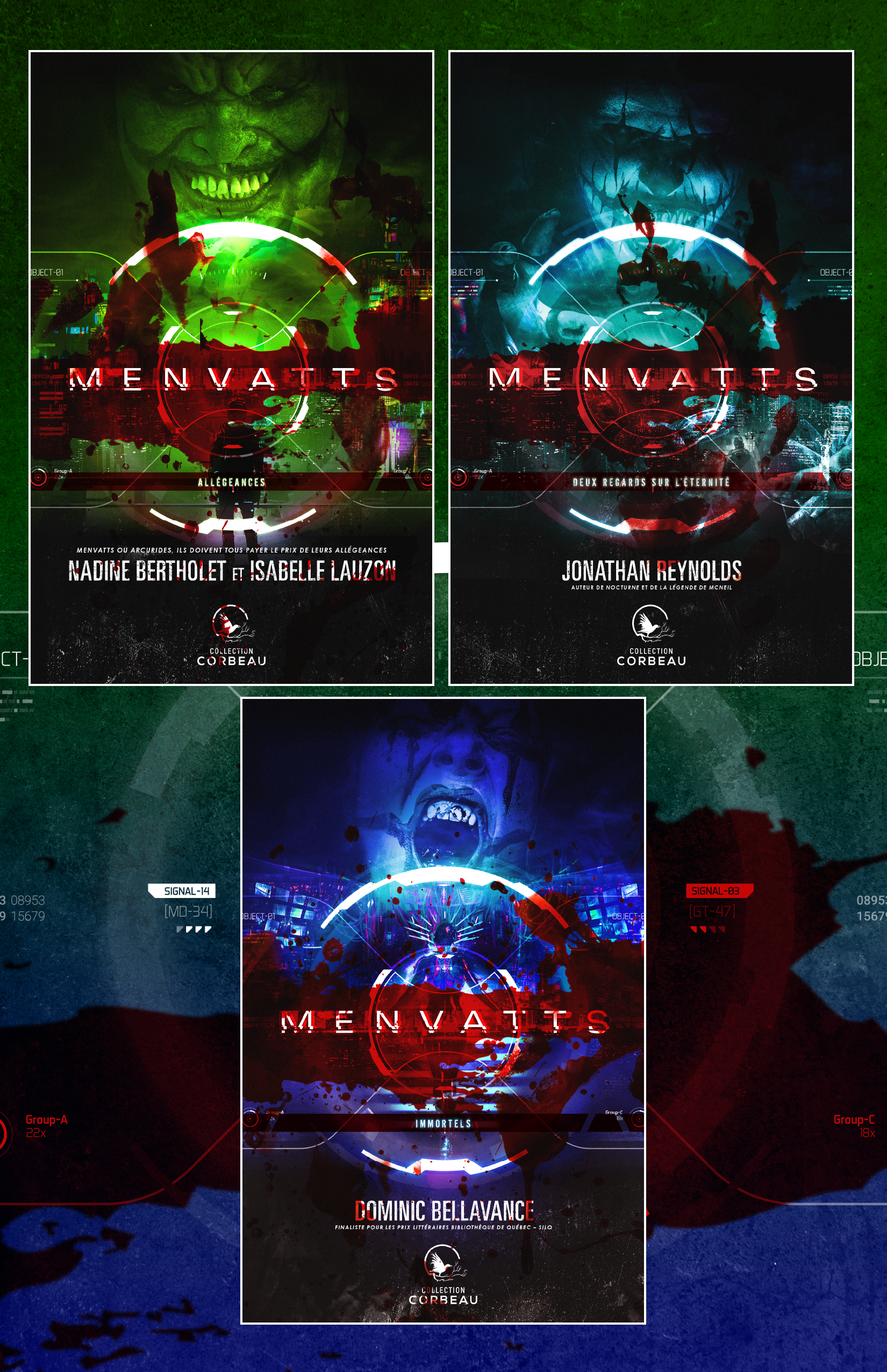ebook cover of Coffret Numérique 3 livres - MENVATTS - Allégeances - Deux regards sur l'éternité - Immortels, by Dominic Bellavance, Nadine Bertholet, Isabelle Lauzon, Jonathan Reynolds