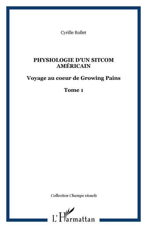 Couverture ebook de Physiologie d'un sitcom américain, de Cyrille Rollet