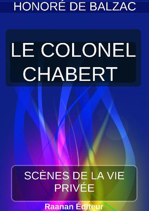 Couverture ebook de LE COLONEL CHABERT, de Honoré de Balzac