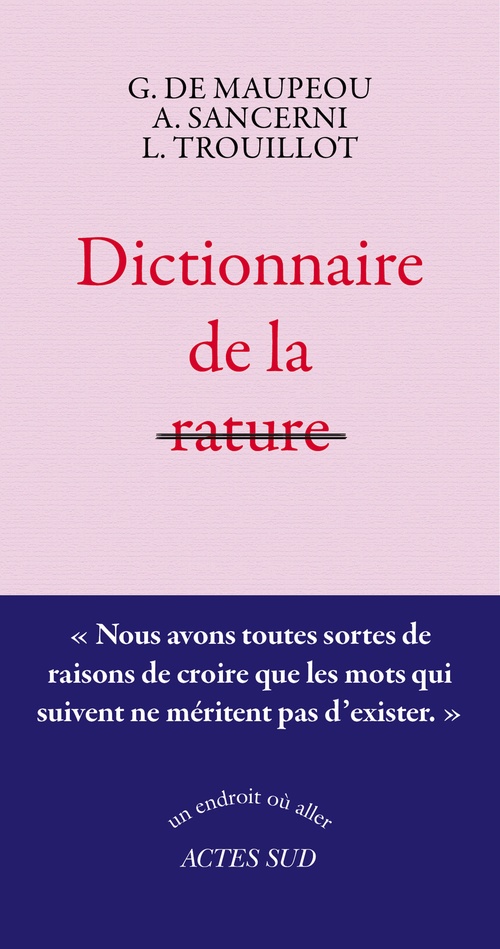 Couverture ebook de Dictionnaire de la rature, de Lyonel Trouillot