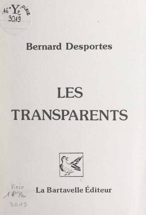 ebook cover of Les transparents, by Bernard Desportes
