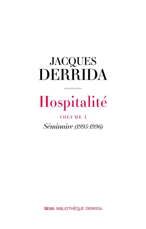 ebook cover of Hospitalité, by Jacques Derrida