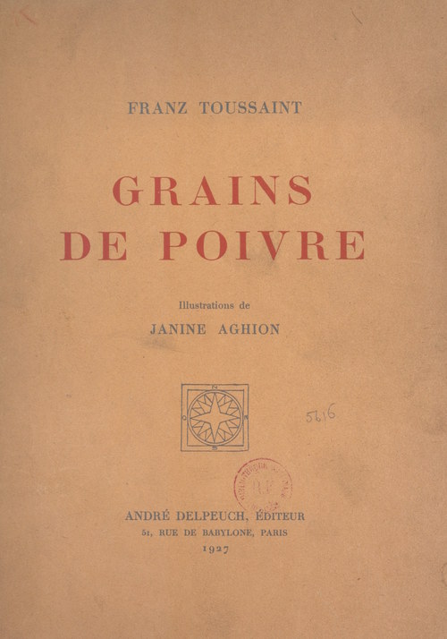 Couverture ebook de Grains de poivre, de Franz Toussaint