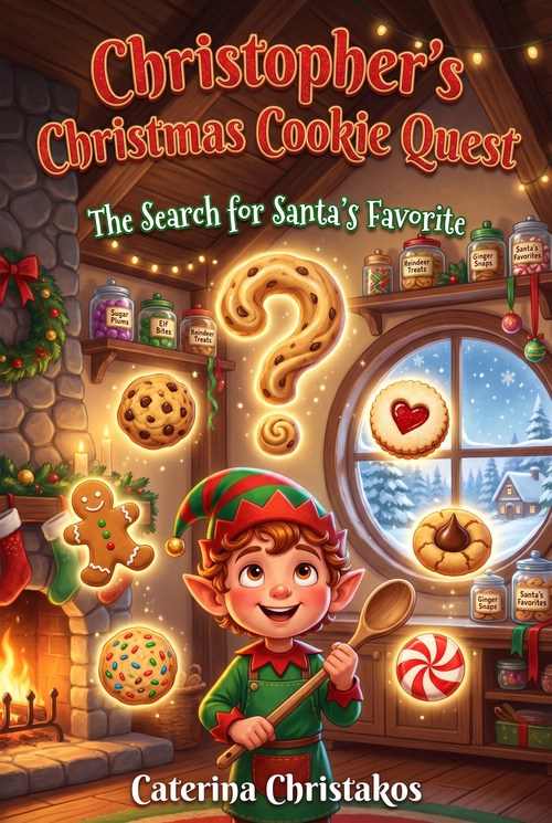 Couverture ebook de Christopher's Christmas Cookie Quest, de Caterina Christakos